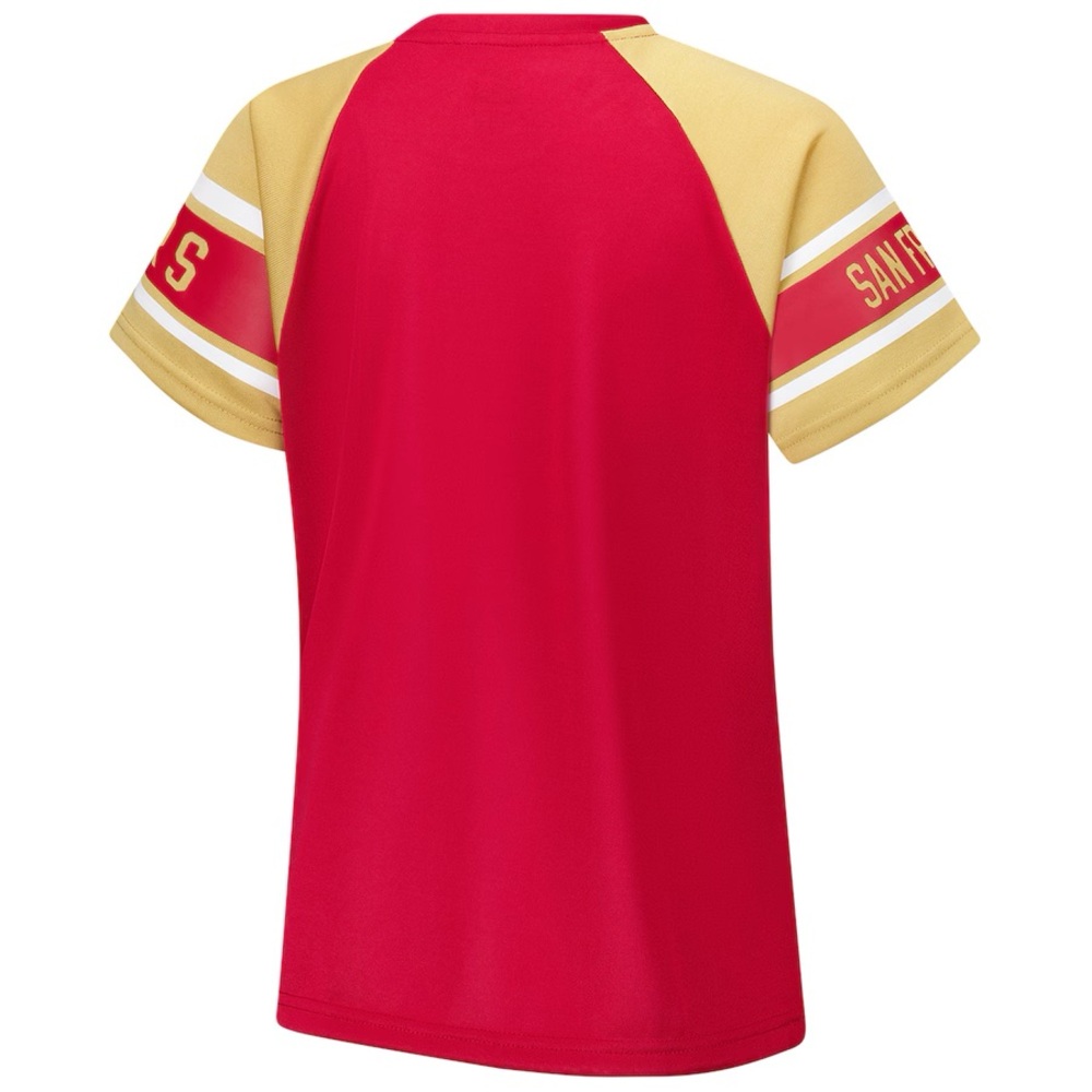 San Francisco 49ers Starter Women's 1st Rounder Color Block Raglan Top - Picture 2 of 4